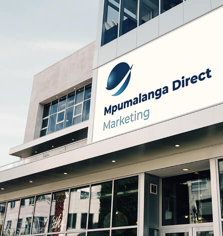 Exterior billboard sign with company logo